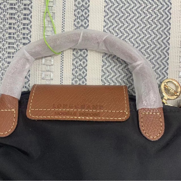 Longchamp Black Mini Crossbody Recycled Canvas NWT - Picture 2 of 3